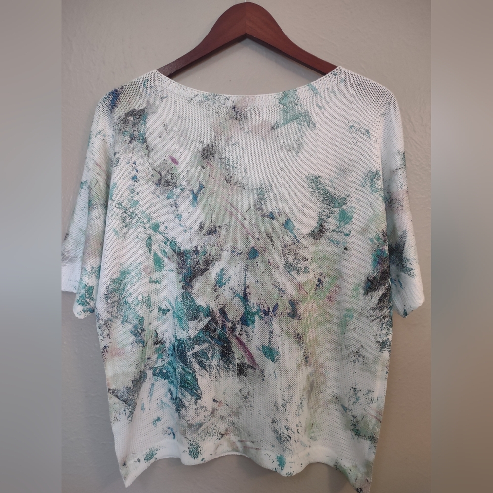 Made In Italy Luisa Ricci Abstract Knit Top - Picture 9 of 14